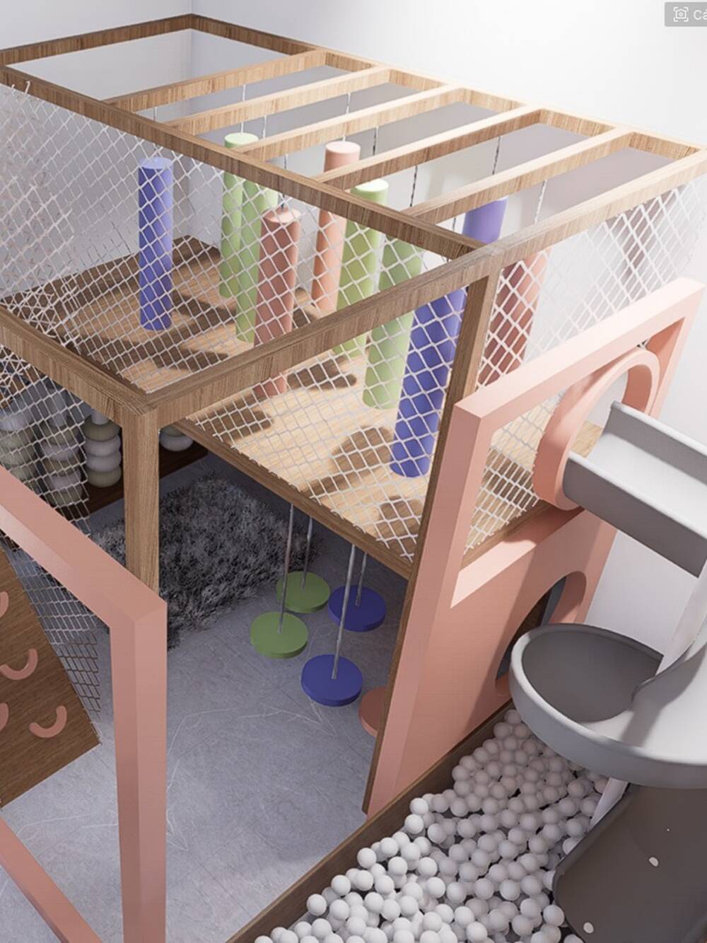 PELOTERO "Modelo Lude". Proyecto Kids Café. Puerto Madryn